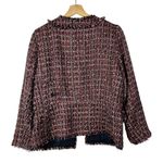 Ann Taylor Red & Blue Fringe Tweed Blazer Jacket 8 Photo 1