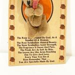 VINTAGE 1998! NOVELTY Small ROSE BEAR Brown PLUSH Pin‎ 3" Long Poseable Legs NEW Photo 1