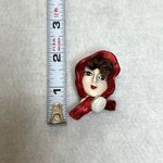 Vintage Bonnet Woman Brooch Pin Red Photo 3