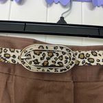 Dana Buchman NEW  women’s classic coral sands leopard‎ print belt capri pants 22W Photo 1