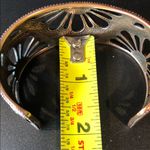 BARSE Oversized Copper Cuff Bracelet with Floral Cut Out Design Mint Condition Pink Photo 14