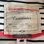 Anthropologie Cartonnier Black and White Striped Blazer Size Large Photo 2