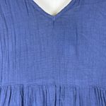 Kings Road Womens Dress Sz S Navy Blue Cotton Maxi Long Tiered Sleeveless Crepe Photo 3