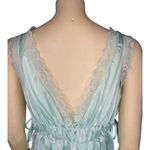 Vintage Sears Sexy Lace Open Sided Lingerie Top green & white size medium Photo 8
