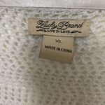 Lucky Brand Cardigan Sweater Womens Medium white/gray Open Knit Casual Ladies Photo 1