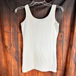 A'nue Thin Strap Tank Stretchy White Women's Size Petite Small Made in USA NWT Photo 1