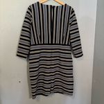 Lands' End  Womens Blue‎ White Striped Long Sleeve Sheath Dress Photo 5