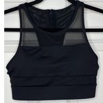 Zyia  Active Medium All Star Black Sports Bra Mesh Detailing Back Zip Closure Photo 1