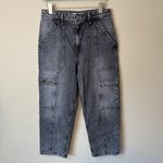 MOTHER SUPERIOR The Private Zip Pocket High Rise Cropped Wide Leg Jeans Size 28 Photo 3