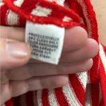 St. John Collection St. John size 10 cardigan Red White clear pailetts Photo 2