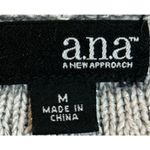 A.N.A A New Approach Women's White Gray Black Sparkle Scoop Neck Sweater Size M‎ Size M Photo 2