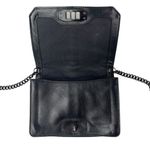 Rebecca Minkoff  Chevron Quilted Black 100% Leather Chain Crossbody Purse Bag OS Photo 8