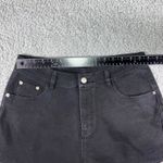Crystal Slit Cutout Jeans Women Large 29x26 High‎ Rise Straight Leg Black Denim Size 29 Photo 3