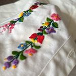 None Vintage white button down with floral embroidery size 46 Photo 3