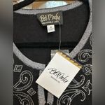 Bob Mackie  Wearable Art Black Sequin Beaded Cardigan Metallic Plus Size 3X MWT Photo 8