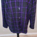 cj banks C.J. Banks Blazer Size X Shimmering Black Checkered with Purple Stripes Photo 3
