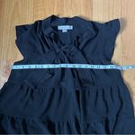 Monteau  Black Ruffled Blouse Photo 1