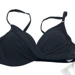 Calvin Klein Black Liquid Touch Swim Bra Removable Soft Cups Adjustable Size S Photo 2