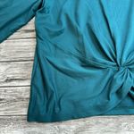 Zobha Women's Twist Front Long Sleeve Athletic Tee T Shirt Dark Teal L LG Large Photo 6