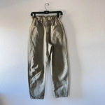 Fate Women's‎ 100% Cotton Olive Green Paperbag Jeans Medium Green Photo 1