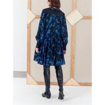 NWT MUNTHE Naim Silk Cotton Black Blue Long Sleeve Cocktail Designer Dress XS Size undefined Photo 1