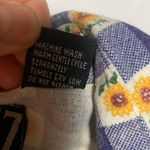 Vintage Quizz Sunflower Picnic Checked Button Down Shirt Size S Yellow Photo 3