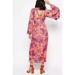 Free People Melrose Printed Bell Sleeve Maxi Dress Clementine NWT $148 Size 4 Photo 1