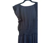 Ryegrass Black Maxi Dress Sleeveless Smocked Waist Tie Front Pockets Womens Photo 5