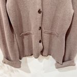 Elodie  Loren Wool Blend Sweater Cardigan Cocoa Cozy Quiet Luxury One Size NWT Photo 6