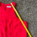 Amanda Uprichard  Ezra Drop Waist with Ruffle Heh Dress Bright Red Hue Sz M Photo 12