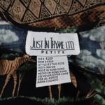 VTG 90s Zebra Safari Tank Midi Dress Sz 12 Petite Just in Thyme Tribal‎ Africa Photo 2