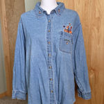Disney Vintage Tigger Denim Button Down Shirt Photo 0