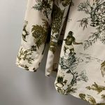 ZARA  Animal Tropical Print Oversized Half Button Up shirt sz M boho artsy monkey Photo 15