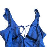 Becca  by Rebecca Virtue Blue One Piece Swimsuit Swim Wear Ruffle Size Medium Photo 9