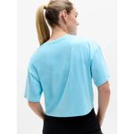 Athleta  XS True Cotton Crop Tee Aqua Blue X-Small Regular Photo 4