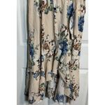 SheIn  Women's Light Pink Dress With Floral Print, Open Shoulder, Size Large Photo 2