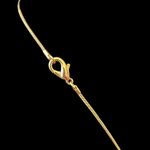 Vintage Women’s Gold Tone Enamel Pendant Coastal Blue Retro Chic Snake Chain 24” Photo 5