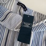 Abercrombie & Fitch Abercrombie One Shoulder Striped Romper Striped with Lace Detail Photo 3