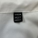 SheIn Blouse White S Bow Neck Puff Sleeve Top Womens Self Tie Bow Long Sleeves Photo 3