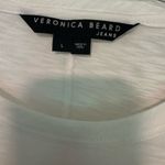 Veronica Beard  Osage Pima cotton blouse size large EUC white Photo 3