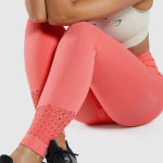 Gymshark NWOT  Energy Seamless Leggings - Polka Pink/Coral - S Photo 5