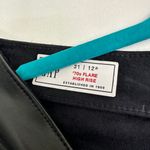 Gap Black Faux Leather Flare Pants Photo 4