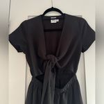 Princess Polly  Ragnar Tie Front Romper Black Size 4 Grunge Festival Boho Photo 6