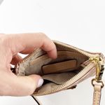 Michael Kors Metallic Leather Wristlet Wallet Rose Gold Pink Photo 3