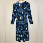 Aritzia  Wilfred Aubagne Black Blue Green Cutout Long Sleeve Midi Dress size 4 Photo 11