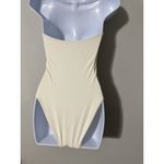 Lido Sedici One Piece Swimsuit Ivory EUC Size S Made in Italy Strapless Photo 6