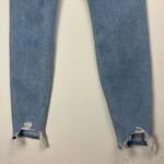 American Eagle  Sz 8 LONG Curvy Hi Rise Jeggings Light Wash Distressed Photo 14