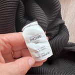 The range black ribbed knit‎ cowl neck midi dress w/ high slit Women’s Size xs Black Photo 6