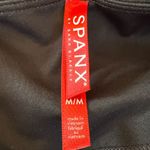 Spanx Faux Leather Leggings Womens Size M Black Stretch Shiny High Rise Ankle Photo 2