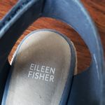 Eileen Fisher Womens Blue Chic Feminine Workcore Nubuck Wedge Espadrille Size 8 Photo 4
